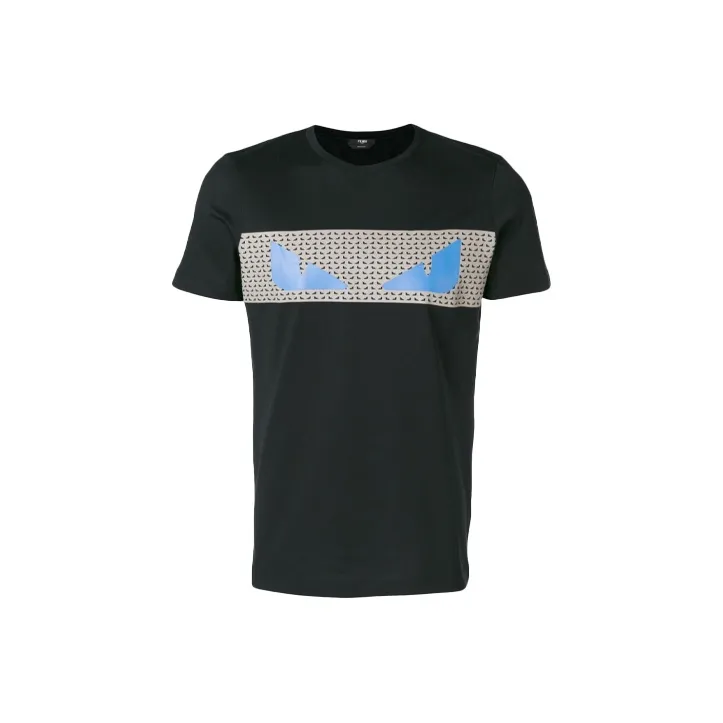 FENDI T Shirts Men Black-0