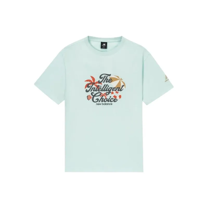 New Balance Athletics Casual T Shirts Men Blue-0