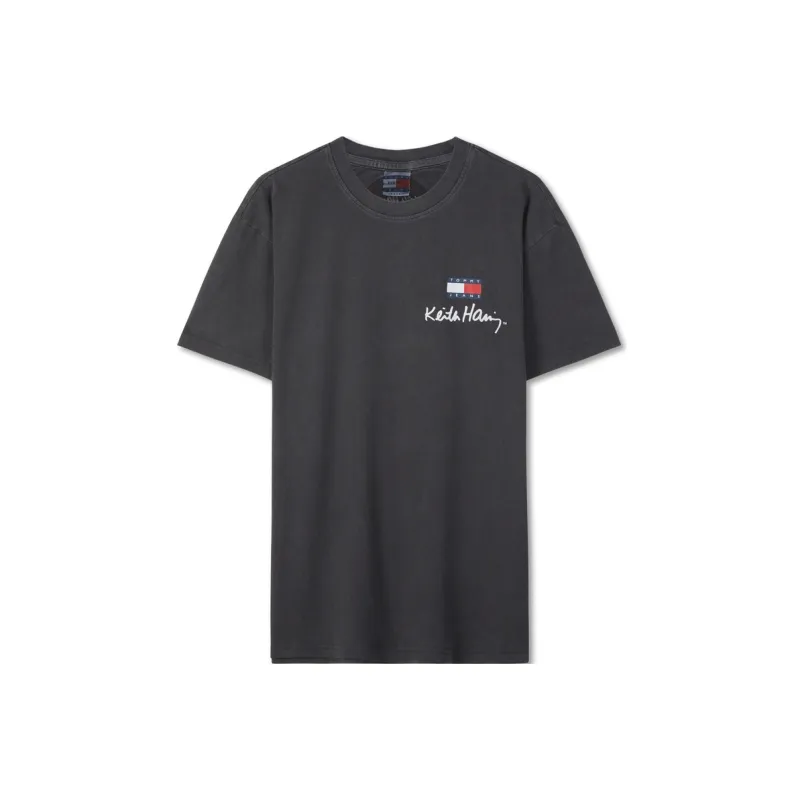 Keith Haring X Tommy Hilfiger TOMMY JEANS X Keith Haring Co branded Series T Shirts Unisex Black Gray Color BDS-0
