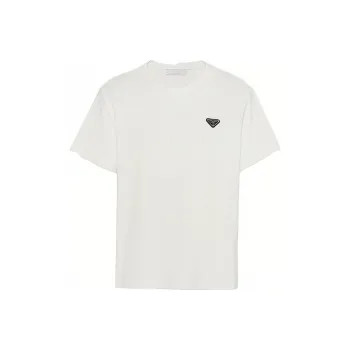 PRADA Triangle logo Terry T shirt