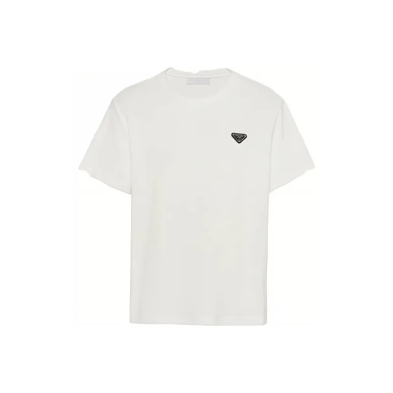 PRADA Triangle logo Terry T shirt-0