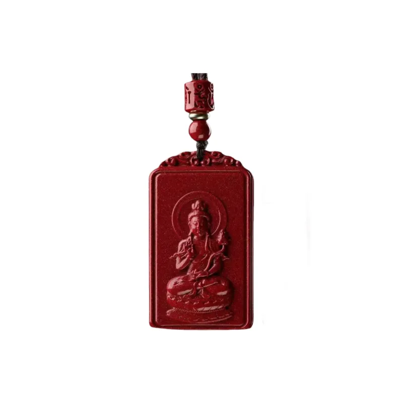 Jing Ruyu Cinnabar Necklaces Unisex-12