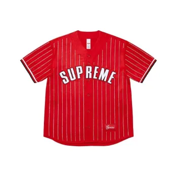 Supreme Rhinestone Stripe Baseball Jersey
