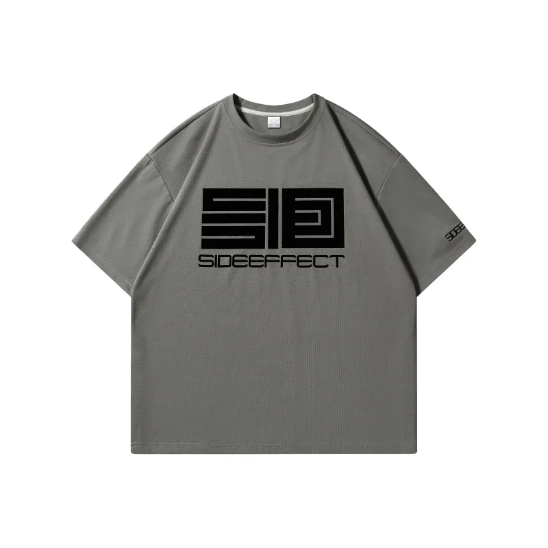 SIDEEFFECT Short Sleeved T Shirts Summer Unisex Black-14
