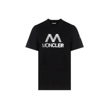 Moncler Tricolor Accent Logo print T shirt
