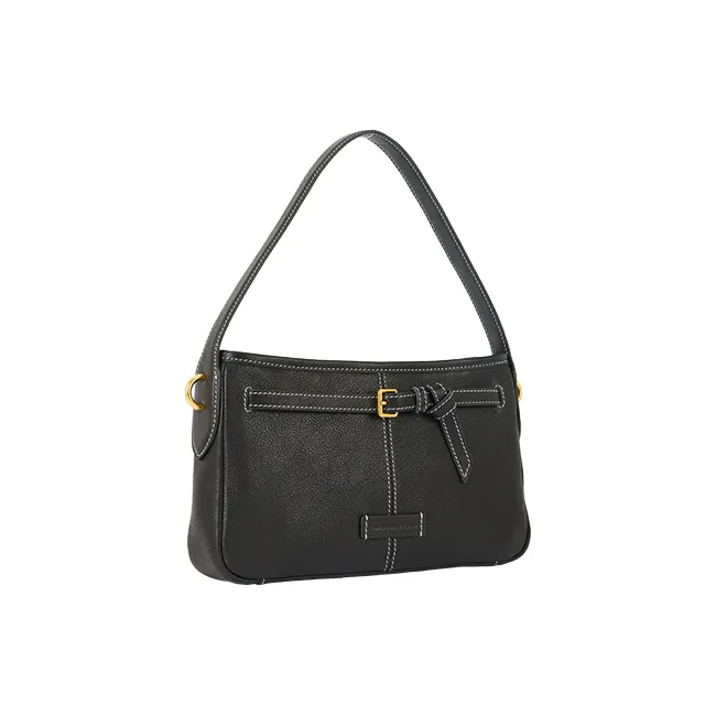VANESSA HOGAN Top Grain Cow Leather Crossbody Bag Pochette Shoulder Bag Regular Women's Cocoa Red Brown/Obsidian Black-7