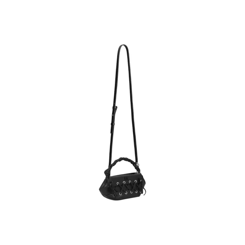 GANNI Calfskin One Shoulder Handbags Women's Black-1
