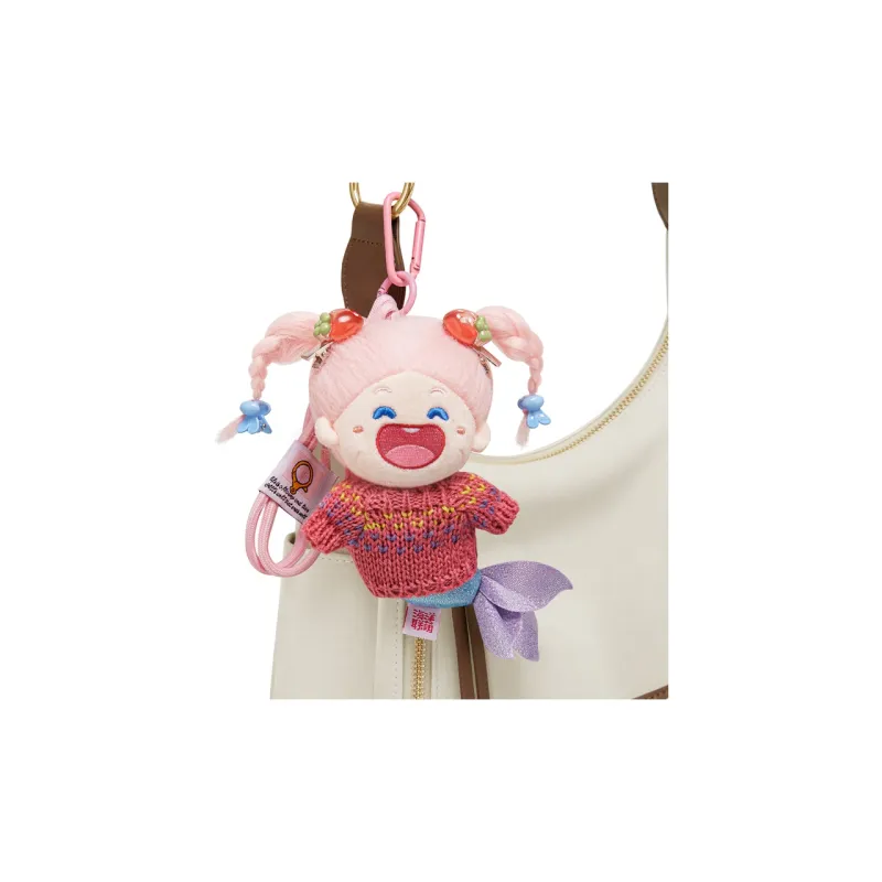 CinvaiKrose Plush Keychain Decoration Bag Accessory Women's Red/Pink-5