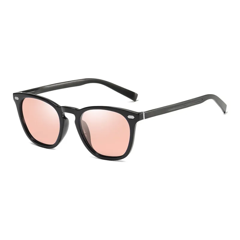 PRETTYALLUSION Aluminum Magnesium Alloy TR/Memory Plastic Round Sunglasses Unisex-5