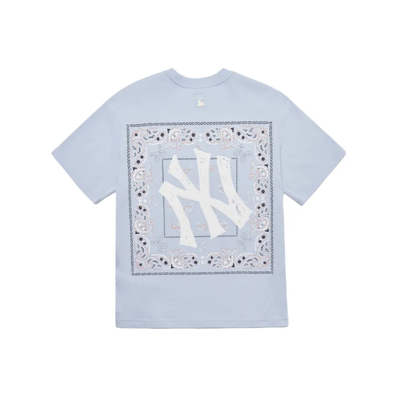 MLB New York Yankees T Shirts Unisex Light Blue-0