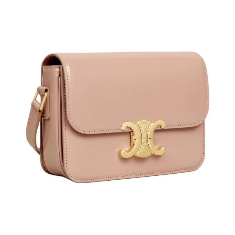 CELINE Triomphe Calfskin Crossbody Bag Shoulder Bag Women's Soft Peach-1