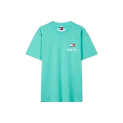 Keith Haring X Tommy Hilfiger TOMMY JEANS X Keith Haring Co branded Series T Shirts Unisex Lake Blue L7G