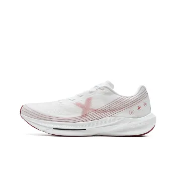 XTEP Cushioning Wear Resistant Rebound Low Top Training Running Shoes Women's White Red Silver