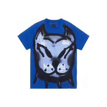 Givenchy X Chito SS22 Oversized Logo Embroidered T Shirt Blue