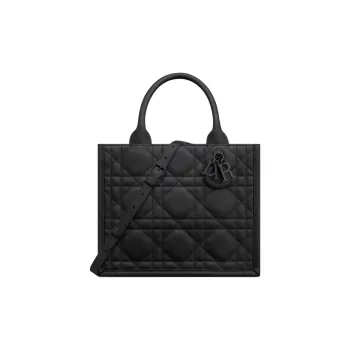 DIOR BookTote Calfskin Tote Bag, Shopping Bag, Shoulder Bag, Crossbody Bag, Handbag Trumpets Women's Black