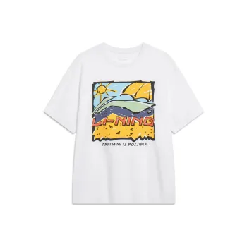 LiNing Sports Life Collection T Shirt Unisex White
