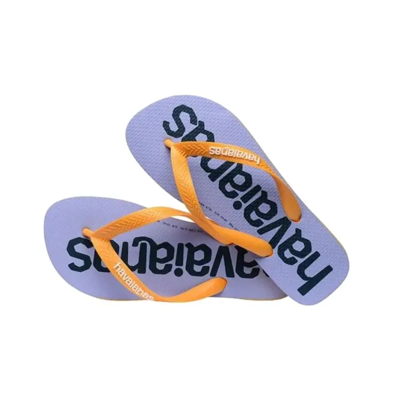 Havaianas Abrasion Resistant Flip Flops Unisex Yellow Purple-1