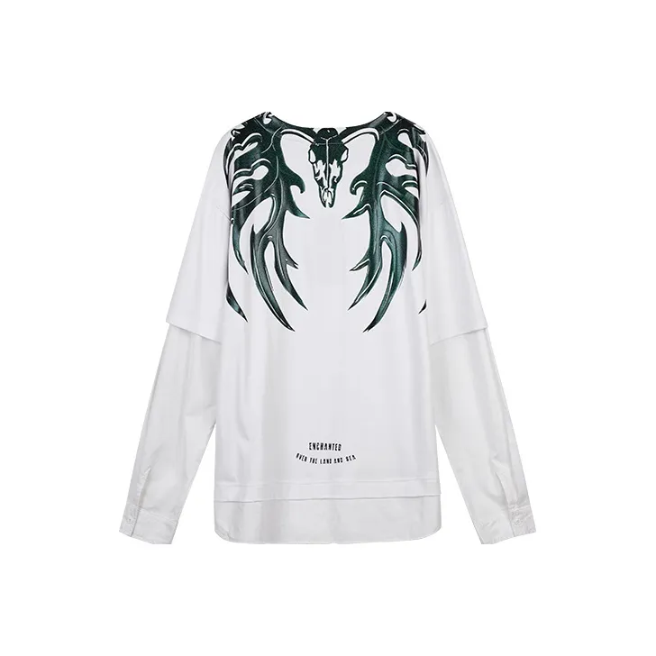 Boy London FW21 Straight Long Sleeved T Shirt Unisex White-0