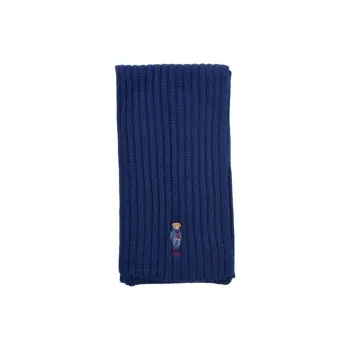 Polo Ralph Lauren Polyester Wool Nylon Knit Scarves Unisex Blue