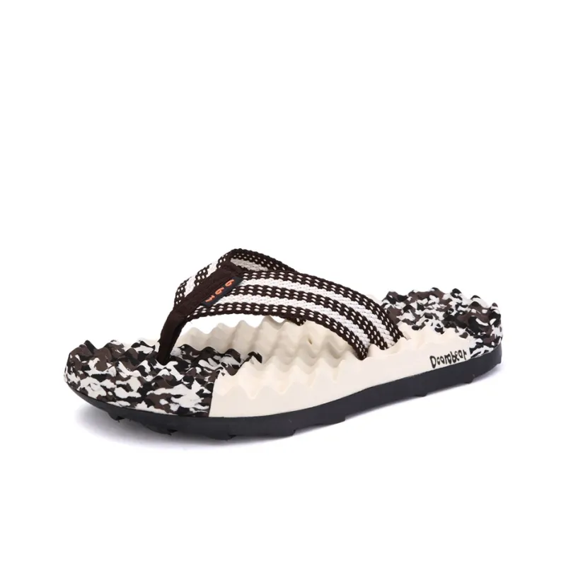 Budding Bear EVA Stitching Quiet Odor Resistant Abrasion Resistant Slip Resistant Flip Flops Men's-1