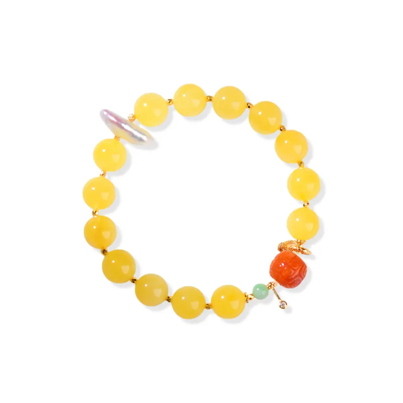 The Call Of The Heart Amber Beeswax Bracelets Unisex-0
