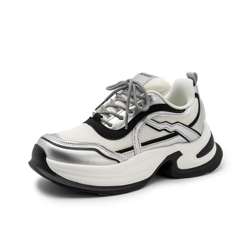 Snow Know The Answer SKTA Anti Slip And Wear Resistant Lightweight Low Top Couple Chunky Sneakers Unisex-7