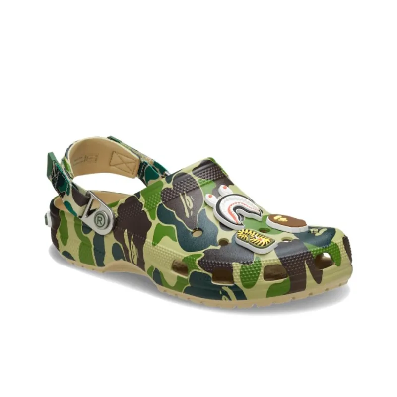 Crocs Classic Clog A Bathing Ape Abc Camo Green-1