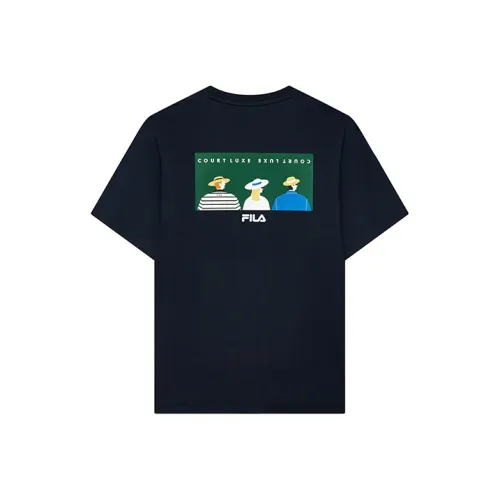 FILA Athletics T Shirts Men Royal Blue