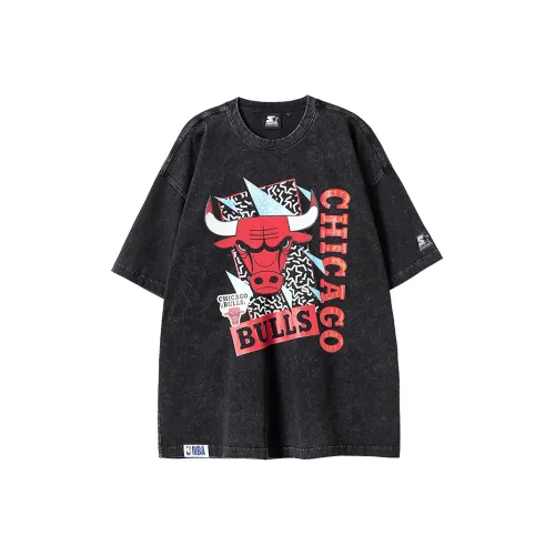 STARTER x NBA SS22 Drop Shoulder Sleeve T Shirt Unisex Black