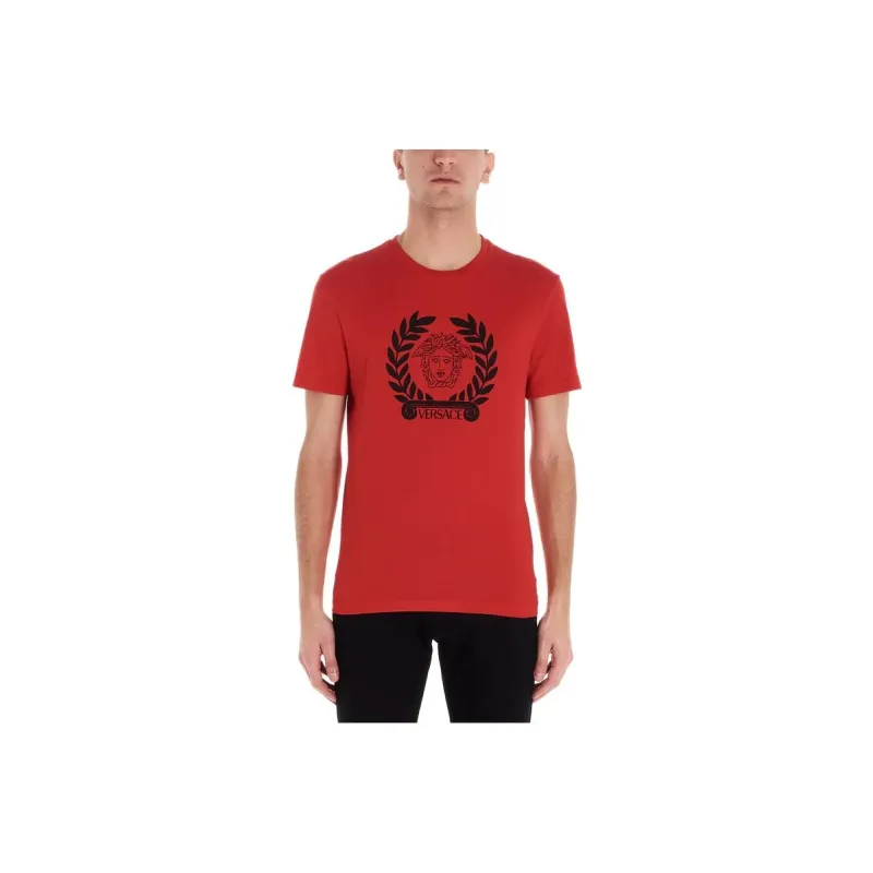 VERSACE T-Shirts Men Burgundy-0
