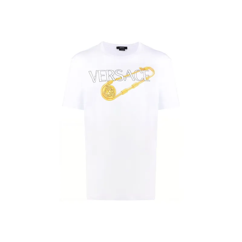 VERSACE Safety Pin Logo T Shirt-0