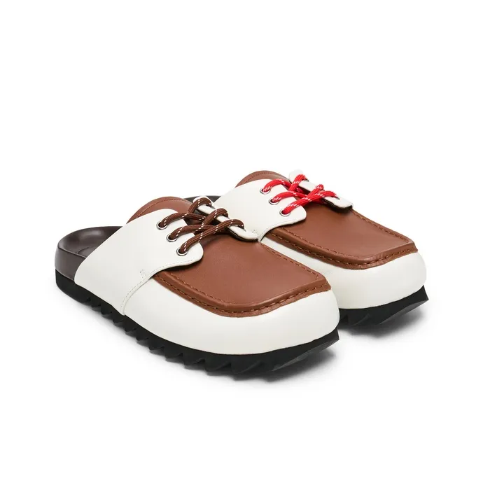 Lost In Echo Abrasion Resistant Slip Resistant Wrap toe Slippers Women's Brown, White & Multicolor-2