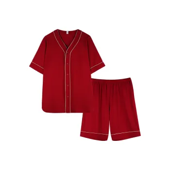Xuan Liang Pajama Set Men's Maroon