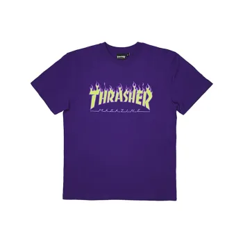 Thrasher Straight T-Shirt Japan Version Unisex Purple