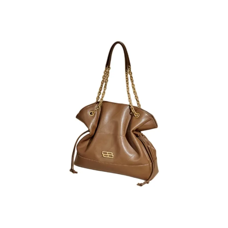 JOSINY Synthetic Leather Shoulder Bag Large Size Women's Black/Brown-5