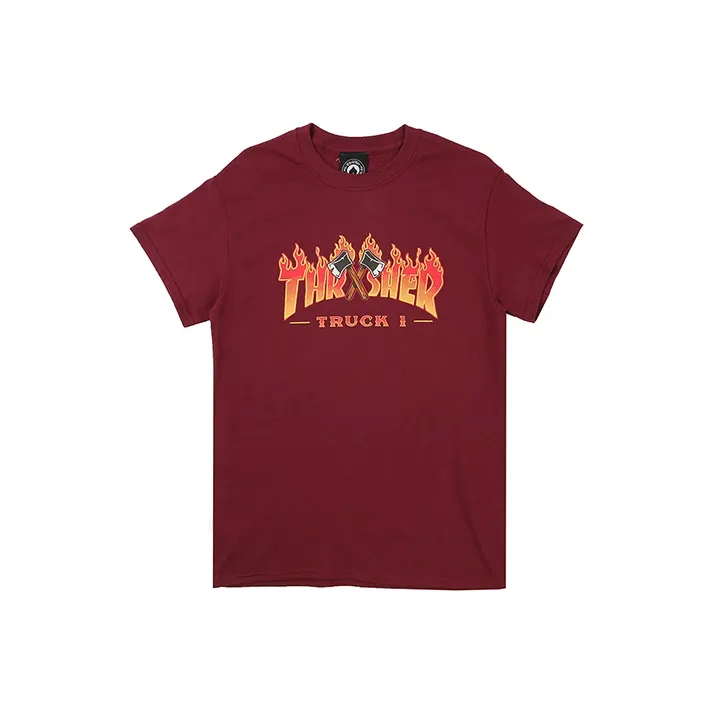 Thrasher T Shirts Unisex Umber Red-0