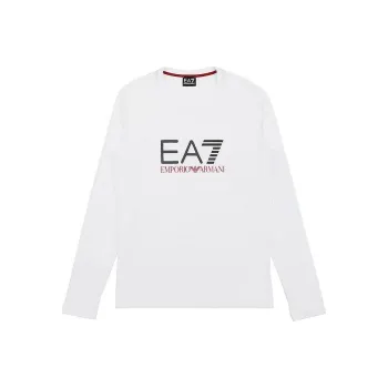 EMPORIO ARMANI EA7 Long Sleeved T Shirts Men's White
