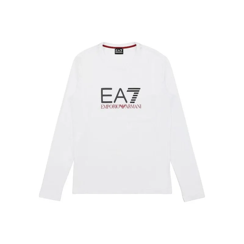 EMPORIO ARMANI EA7 Long Sleeved T Shirts Men's White-0