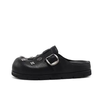 DHARRY Leisure Time Collection Slip Resistant Abrasion Resistant Closed Toe Slippers Women's Black