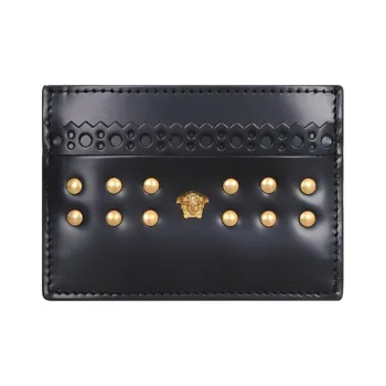 FANSIZHE Cow Leather Coin Purse Wallets Card Holders Men's Black