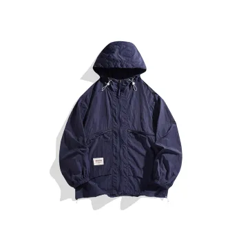 Yalu Jackets Coats Unisex Navy Blue