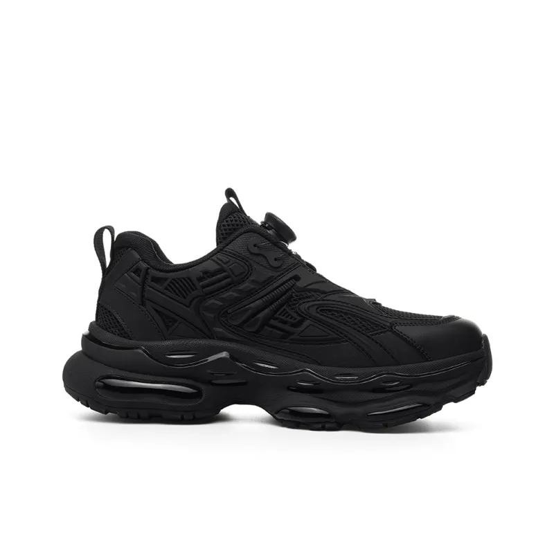 JEEP SPIRIT Slip-Resistant Low-Top Chunky Sneakers Men's Shiny World Black-14