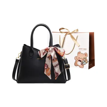 ERANGBEAR PU Crossbody Bag Regular Women's Black/Burgundy/Blue