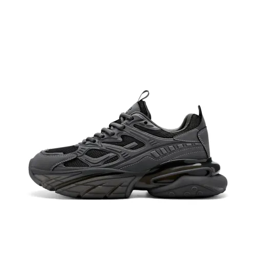 JEEP SPIRIT Anti Slip And Wear Resistant Lightweight Height Increasing Low Top Chunky Sneakers Men's Volcanic Gray
