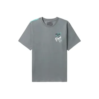 MUSIUM DIV Watercolour effect Logo print T shirt