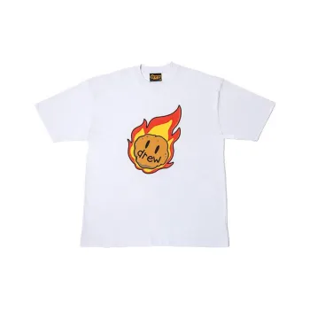 Drew House Smiley Collection T Shirts Unisex Light Blue