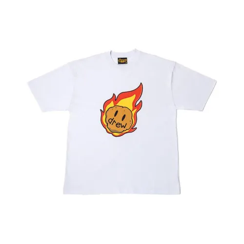 Drew House Smiley Collection T Shirts Unisex Light Blue