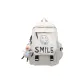White Graffiti Smiley Face with Black-Footed Duck Charm