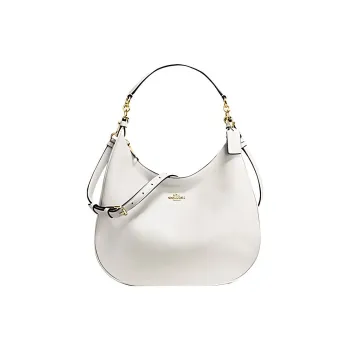 COACH Harley Pebbled Leather Crossbody Underarm One Shoulder Handbag Large Size Women's Chalk White