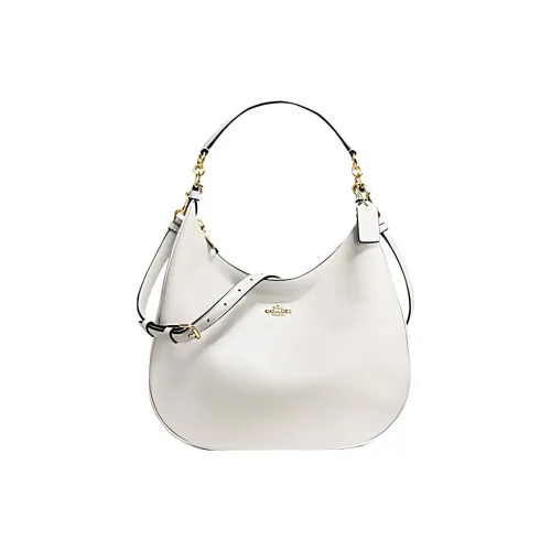 COACH Harley Pebbled Leather Crossbody Underarm One Shoulder Handbag Large Size Women's Chalk White